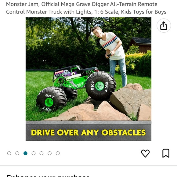 OFFICIAL MEGA gravedigger all terrain RC monster truck with lights BRAN NEW!!! - Picture 4 of 7